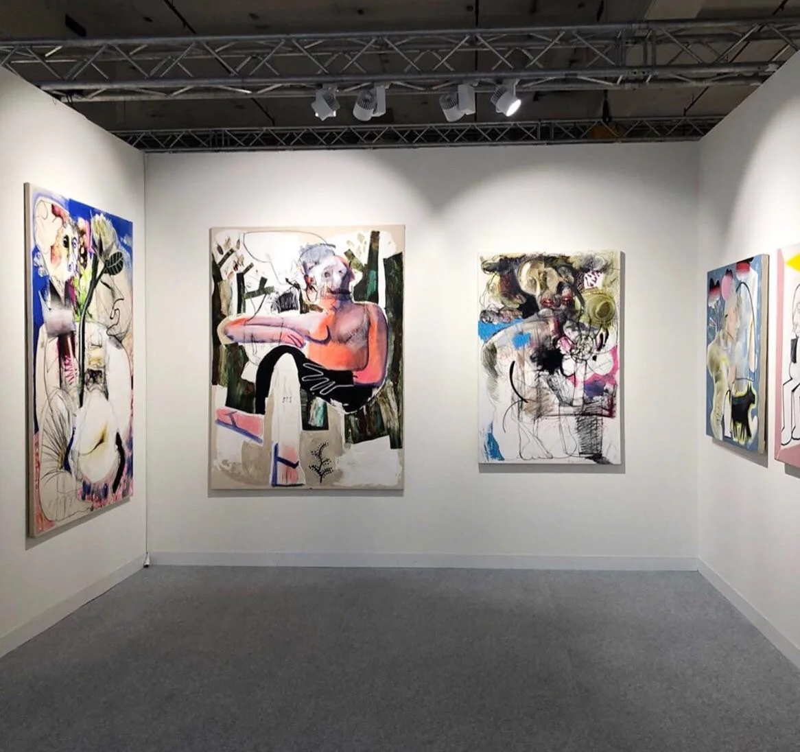 Joy Kim solo booth at Volta Basel in Basel, Switzerland. Showing with gallery Space 776