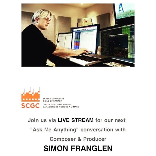 This coming Tuesday I have the great pleasure of chatting with #SimonFranglen who has produced music and scores for some of the greatest soundtracks over the past 30 years! Everything from #Titanic to #Avatar to #TheMagnificentSeven to many others th