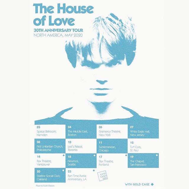 Honored to announce we&rsquo;re supporting @thehouseofloveguychadwick on their 30th anniversary tour!

05.14 Fox Theater,  Vancouver 
05.16 Neumos, Seattle 
05.17 Star Theater, Portland 
05.19 The Chappel, San Francisco 
05.20 Starline Social Club, O