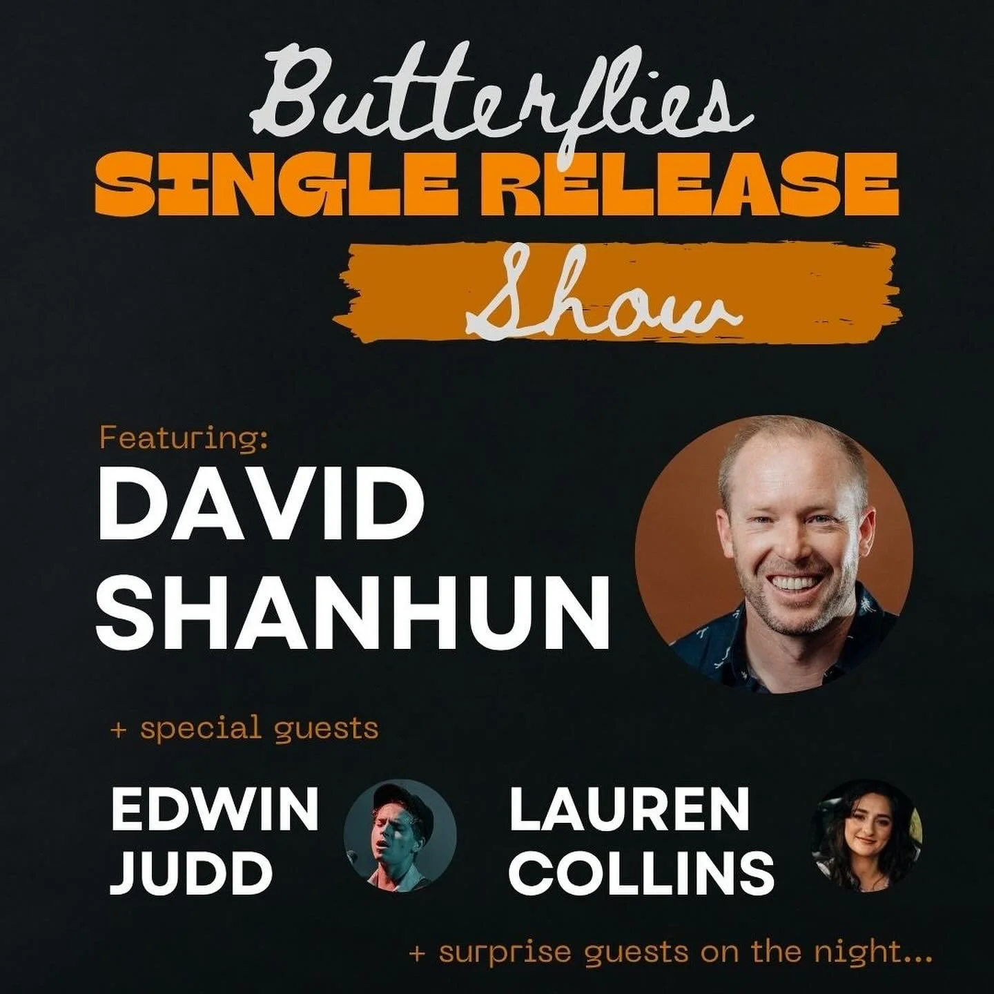 Very excited to be supporting @davidshanhun for his single release this week! Plus I’ll be playing some of my latest original tunes 😍 
Get your tix now to join us for a wholesome night 🦋