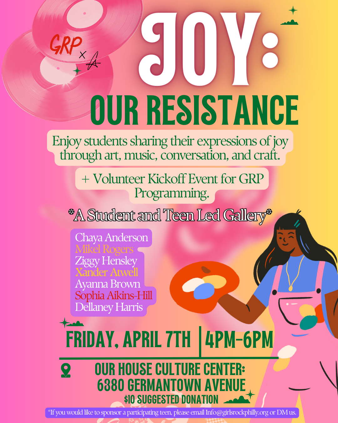 Joy: Our Resistance Event &amp; Volunteer Kickoff
