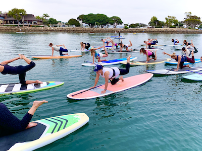 SUP Yoga in Dana Point Harbor