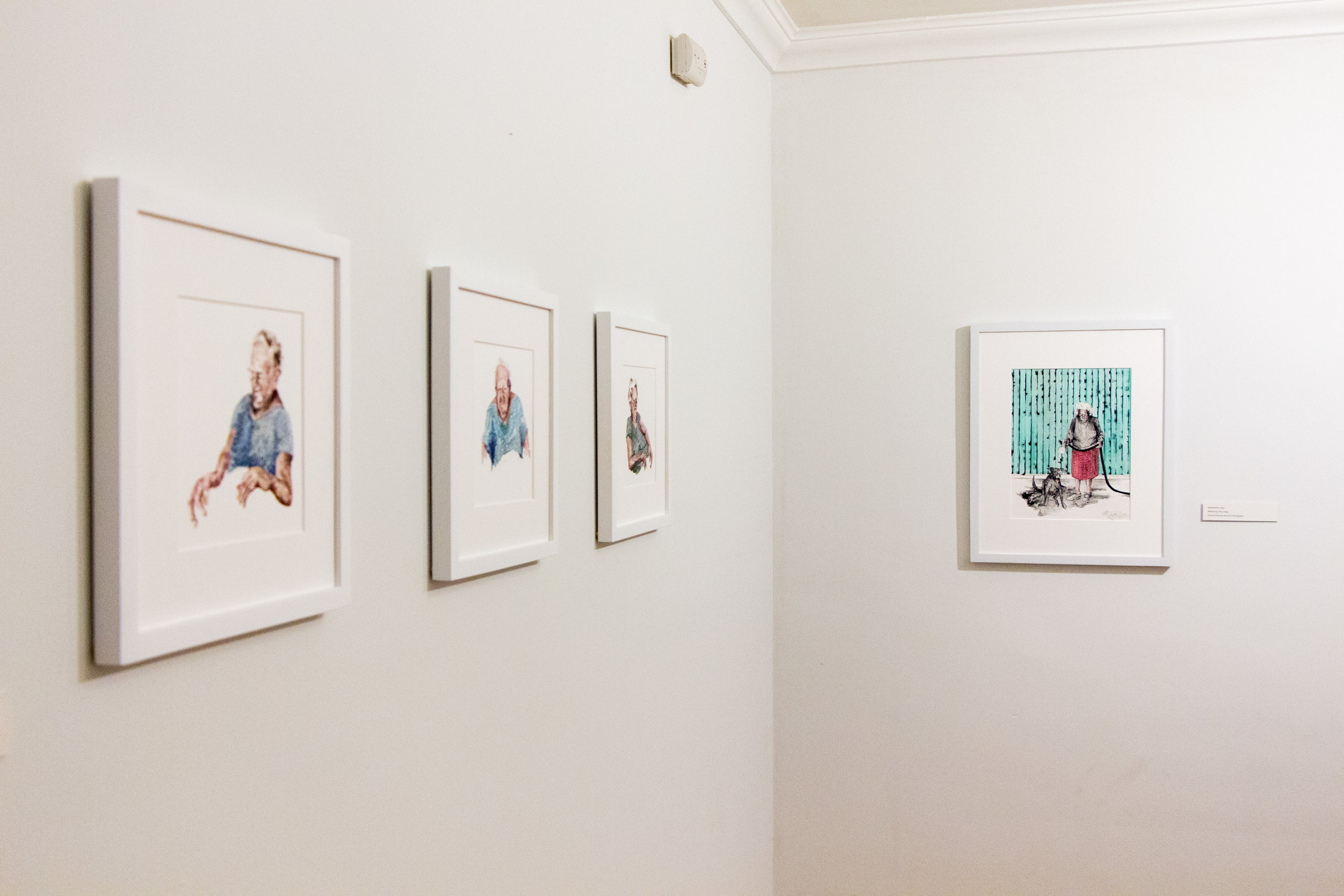  Installation Shot ,  Samantha Case  Gouche on Yupo Paper and Colored Lithograph 