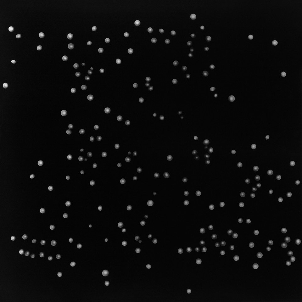   Numinous Spheres   (Inter-stellar) , 2021,  giclee print from photogram negative,  1443 x 1443mm 