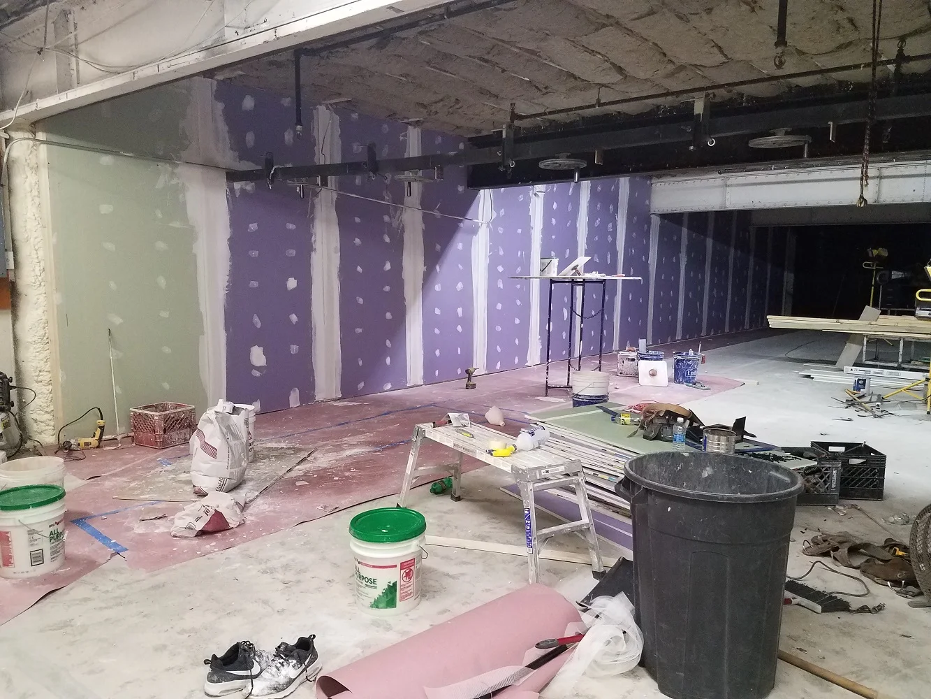 Sheetrock installed.