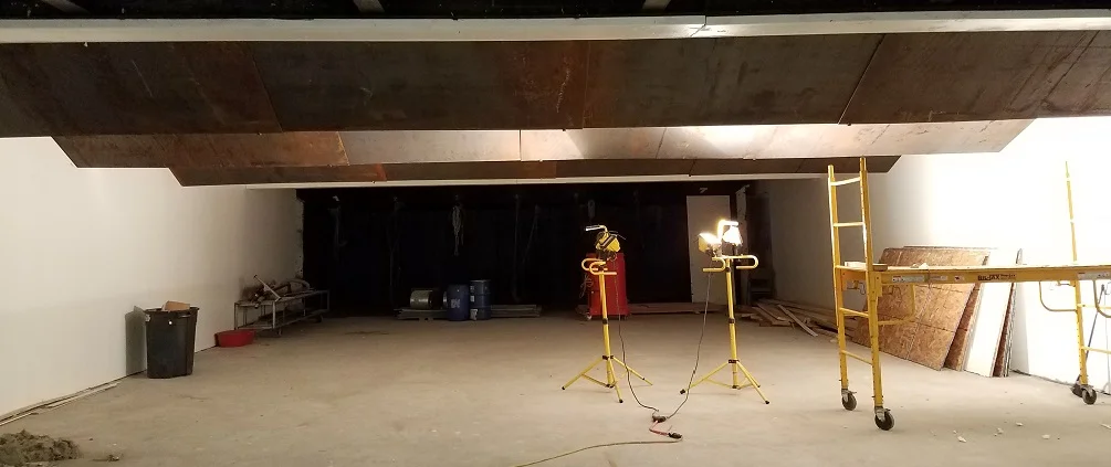 This view shows the three new downrange baffle plates. 1/4” AR500.