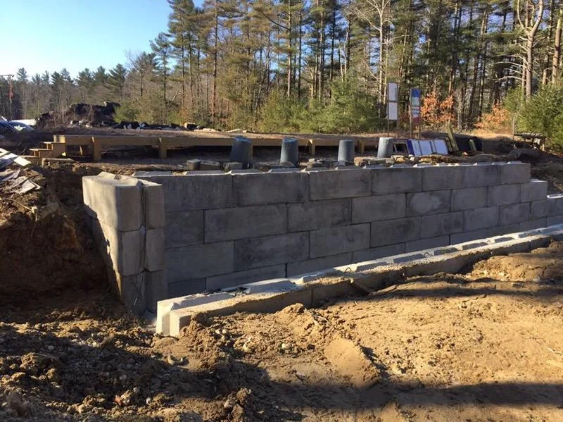 This view shows the forward wall nearly done.