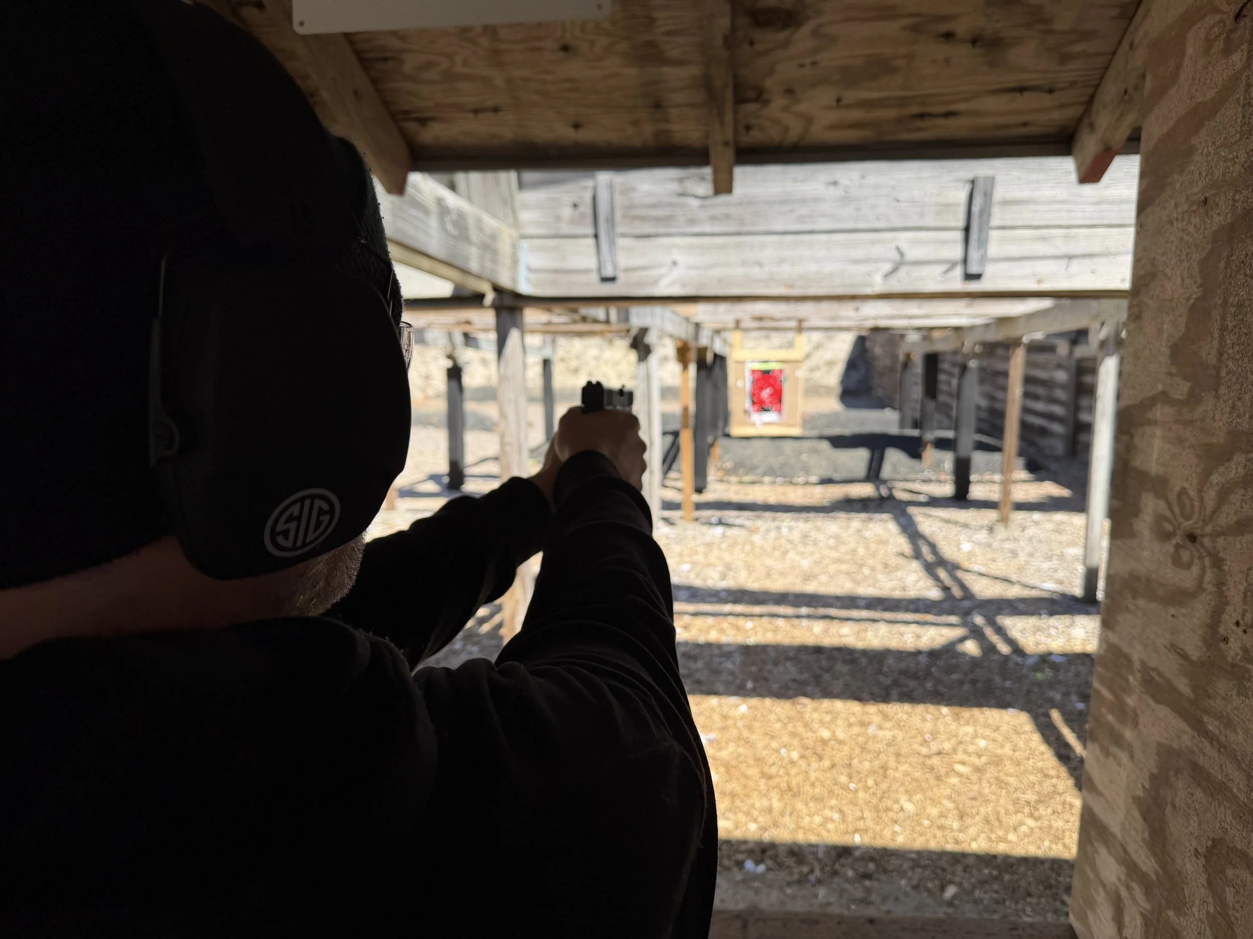  Taking aim at a sub 25 yard target.  