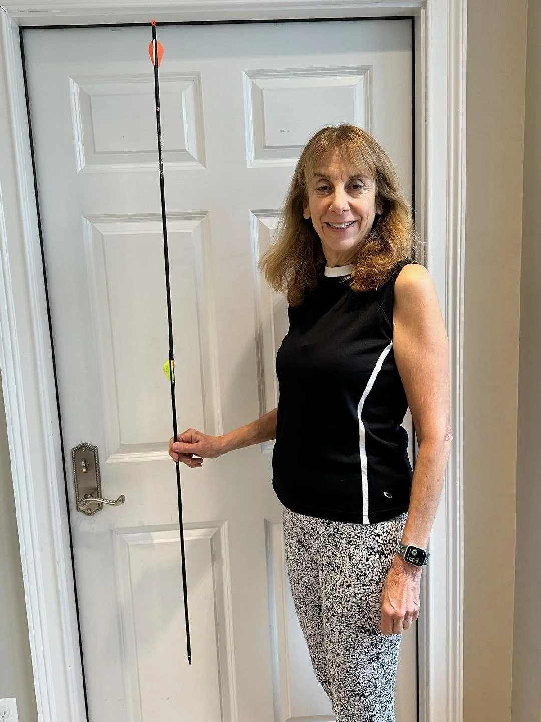 Fran Clairmont shot a Robinhood at indoor archery 2024.