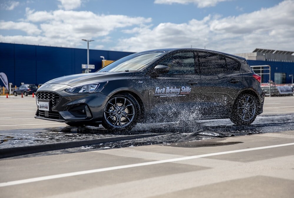 Skid pan testing at Ford's Driving Skills for Life 2019 launch.jpg