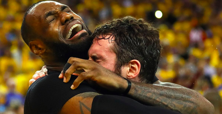 Actually maybe I was more like Le Bron than I thought, we both cry and like hugging #slamdunk