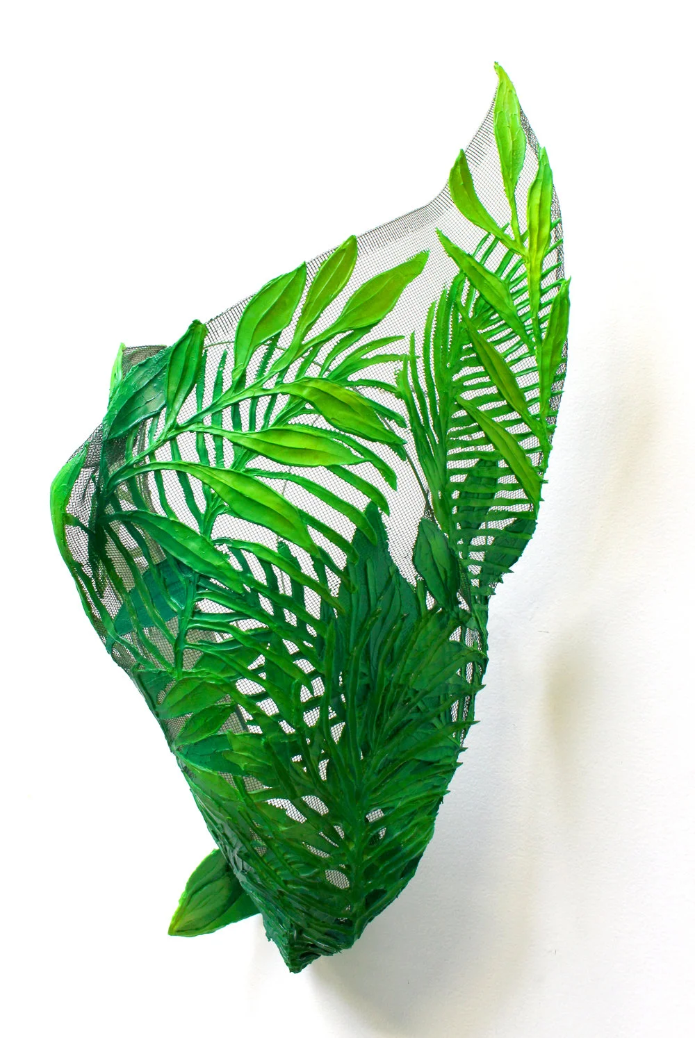 Armor 1, Caulking and acrylic on wire mesh, 2018