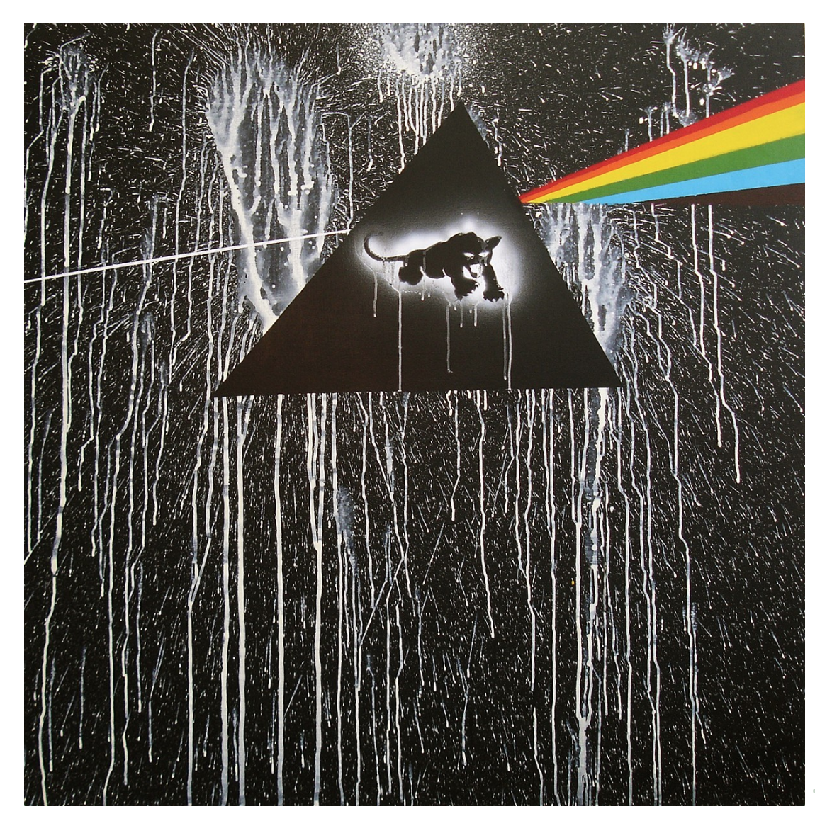 Rainbow Self Defense. Airbrush and acrylic on canvas. 2014