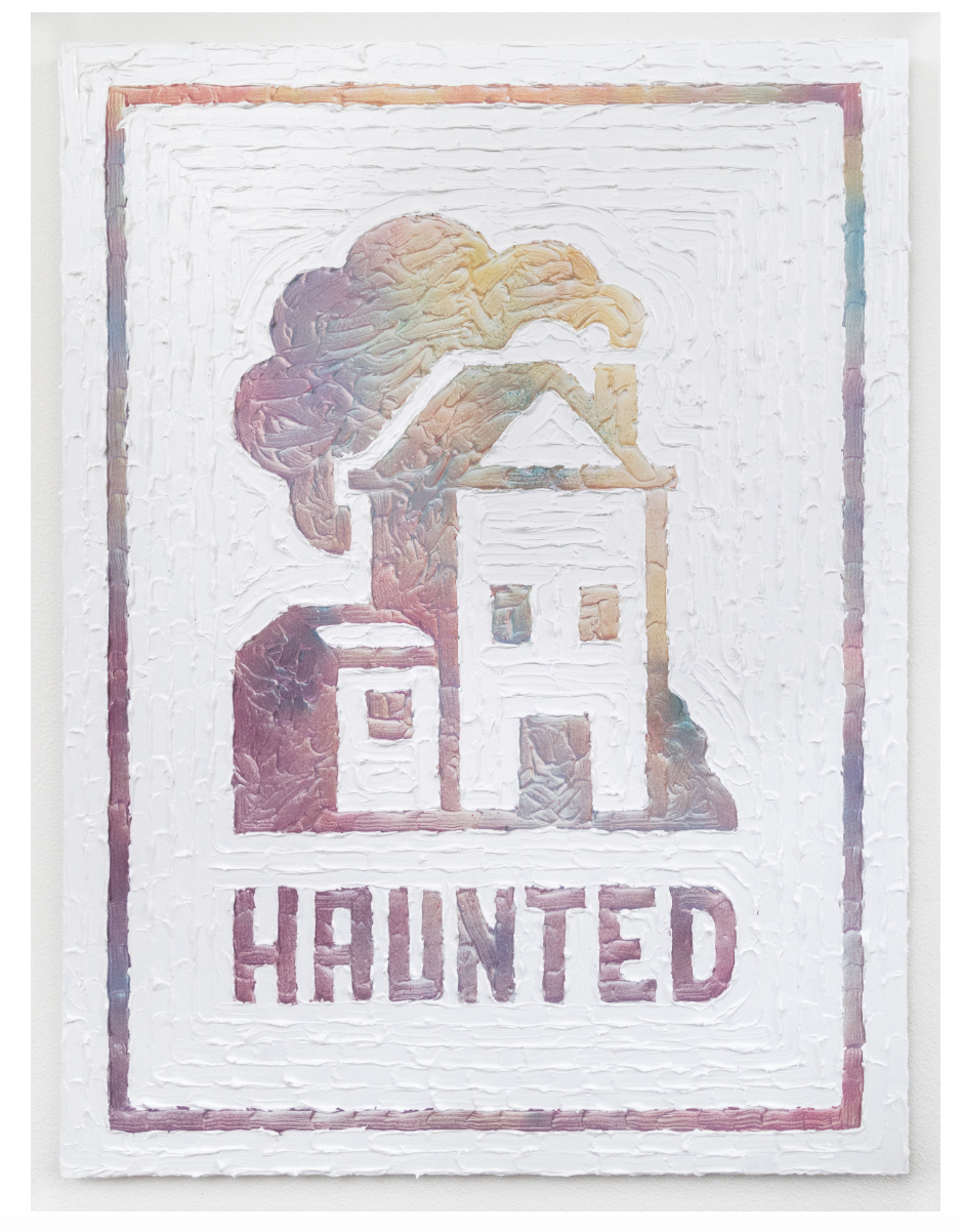 Humble Abode (Haunted) . Acrylic and enamel on canvas. 2017.