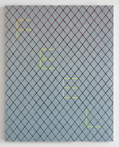 FEEL , acrylic and enamel on canvas