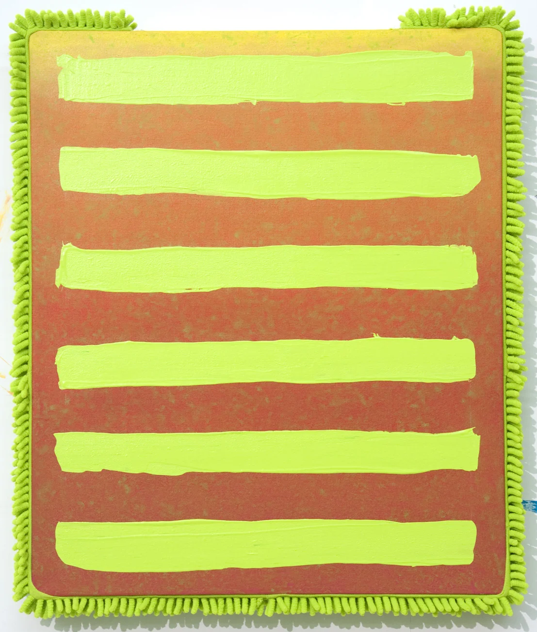 Neon Algae , acrylic and fabric on canvas, 2016