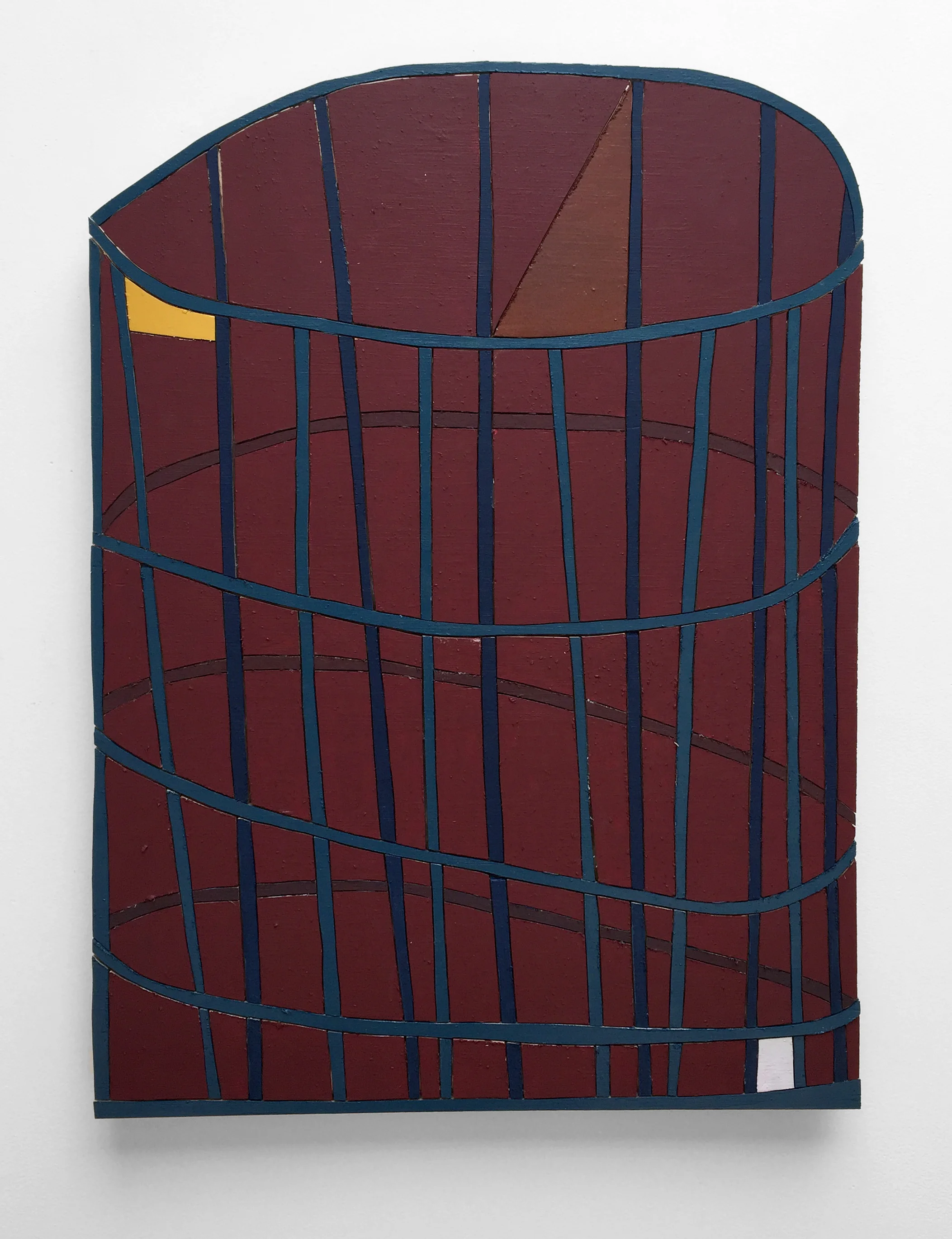 Untitled (chromatic 3) , paint, wood, and glue, 2019