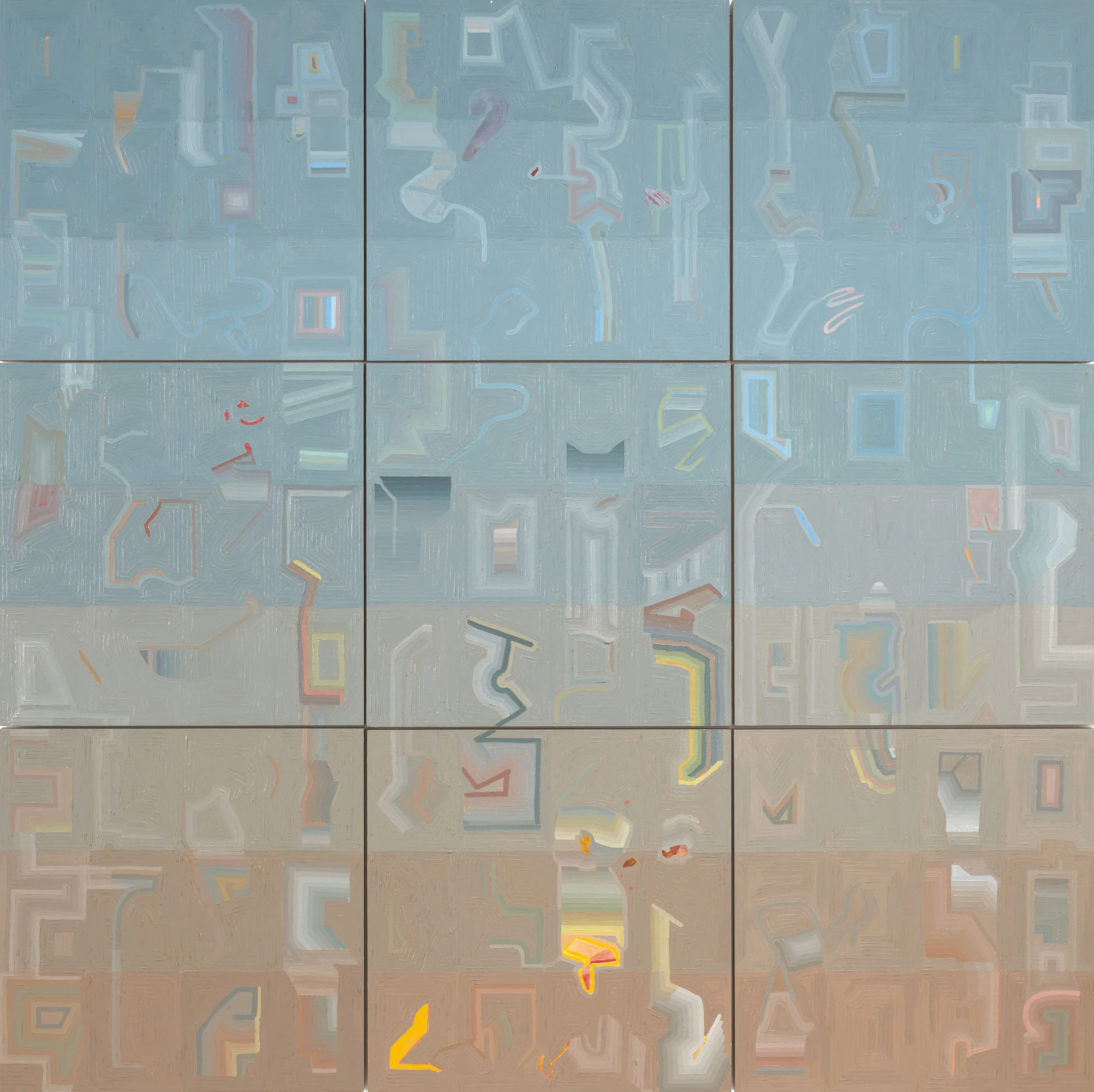 SYSTEMATIC CALCULATED GOVERNMENT SANCTIONED , oil on canvas, 2018