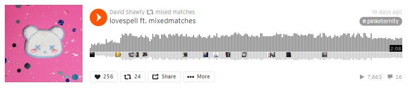 Above is the song titled “ Lovespell ” by David Shawty featuring Mixedmatches.