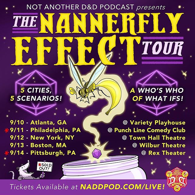 Tix are still available for our shows in Atlanta, New York and Boston! Come watch us replay some of the wildest moments from the campaign, including The Frostwind Assassination and The Berry Incident! 👉Naddpod.com/Live👈