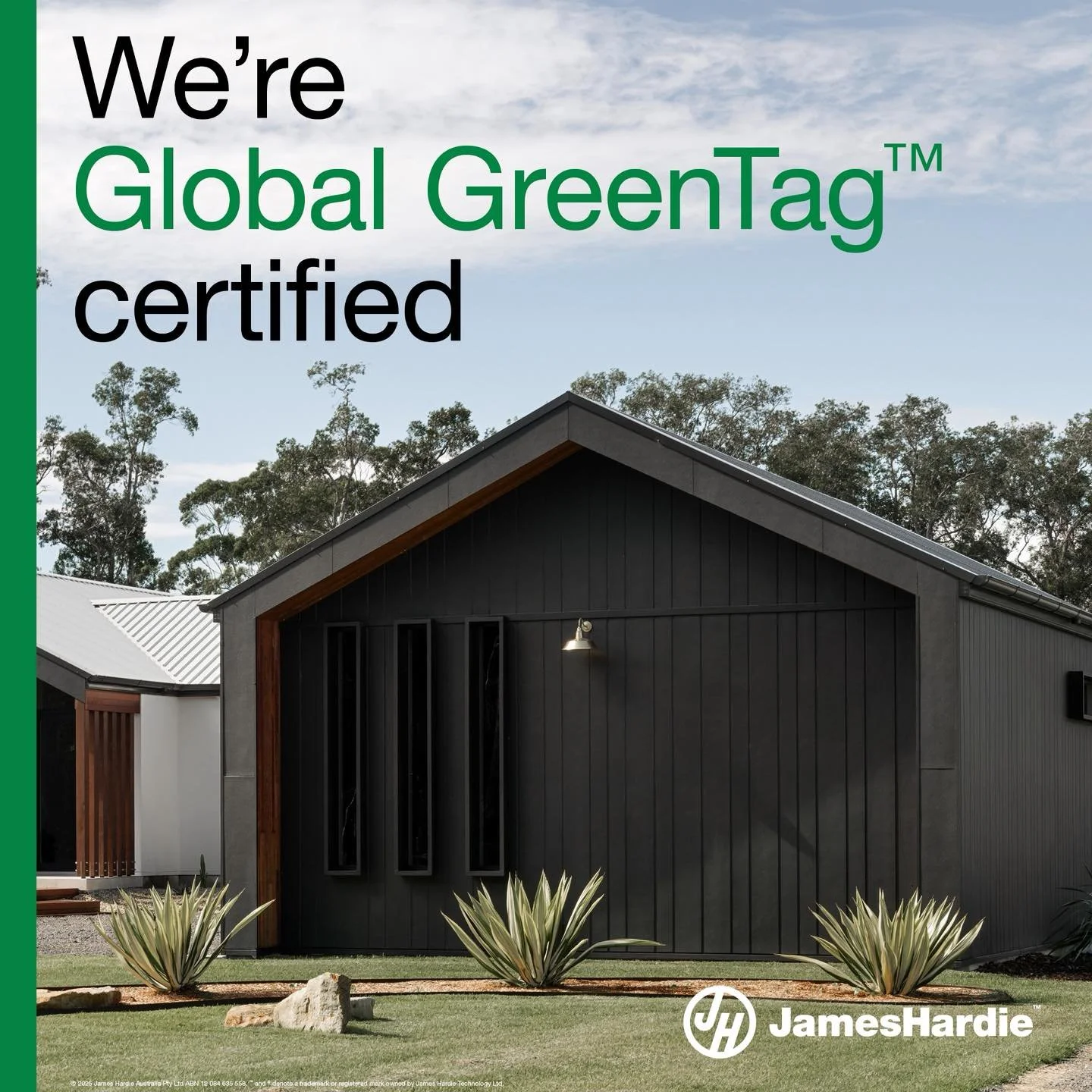 We're proud to partner with James Hardie, a company driven by a clear purpose: Building a Better Future For All&trade;. Their commitment to creating building materials that not only look beautiful but also support more socially responsible homes and 