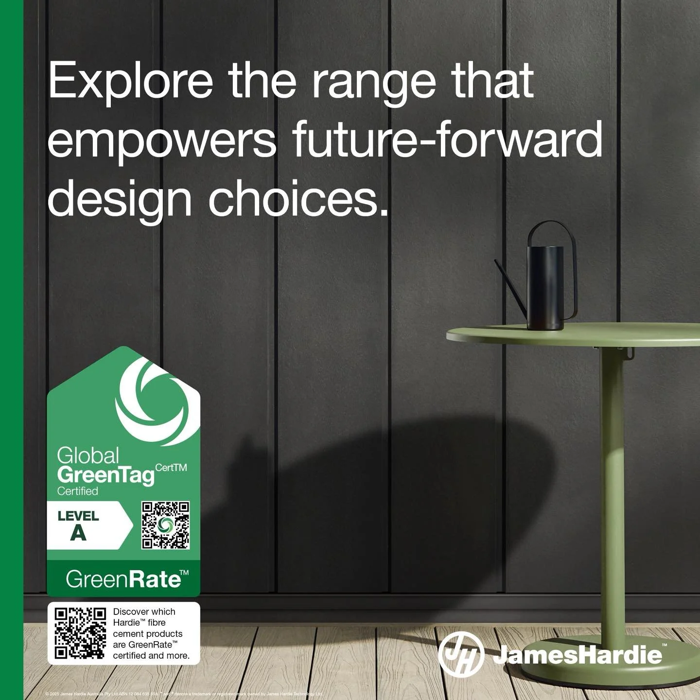 We're proud to partner with James Hardie, a company driven by a clear purpose: Building a Better Future For All&trade;. Their commitment to creating building materials that not only look beautiful but also support more socially responsible homes and 