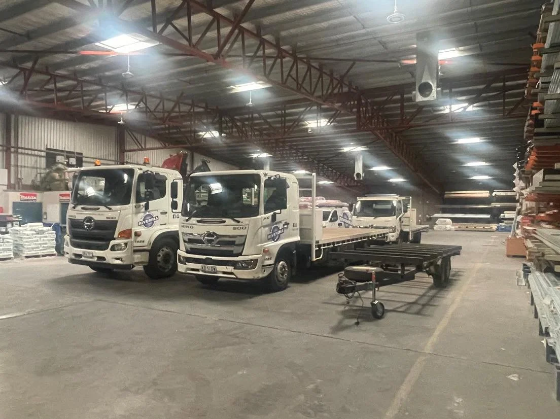 Spreading a little Christmas cheer, one delivery at a time 🎁🚛 See our trucks all tucked in waiting for Santa! 

Thank you to everyone who&rsquo;s supported Riverina Plaster Works this year!!