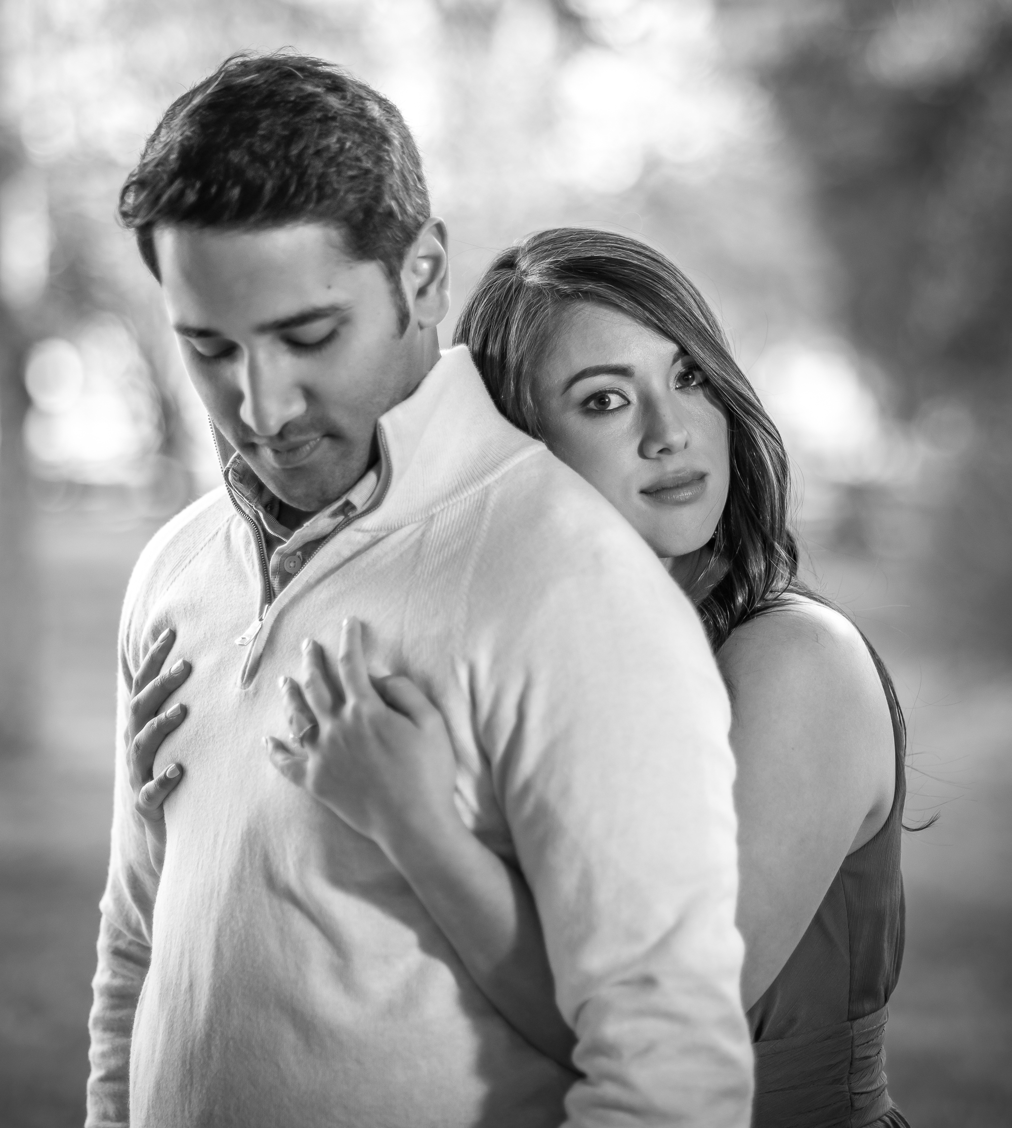 Black and White Engagement Photos in Raleigh NC.jpg