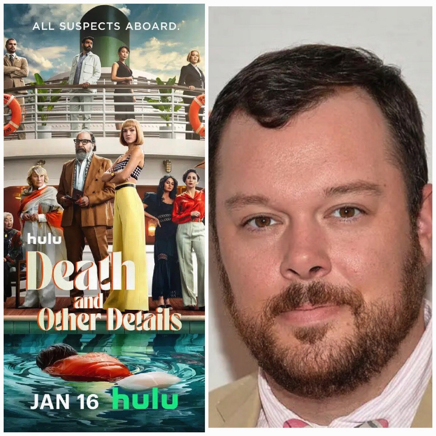 Congratulations to Michael Gladis for his good work in Death and Other Details now streaming on Hulu! #bookedit #deathandotherdetailshulu