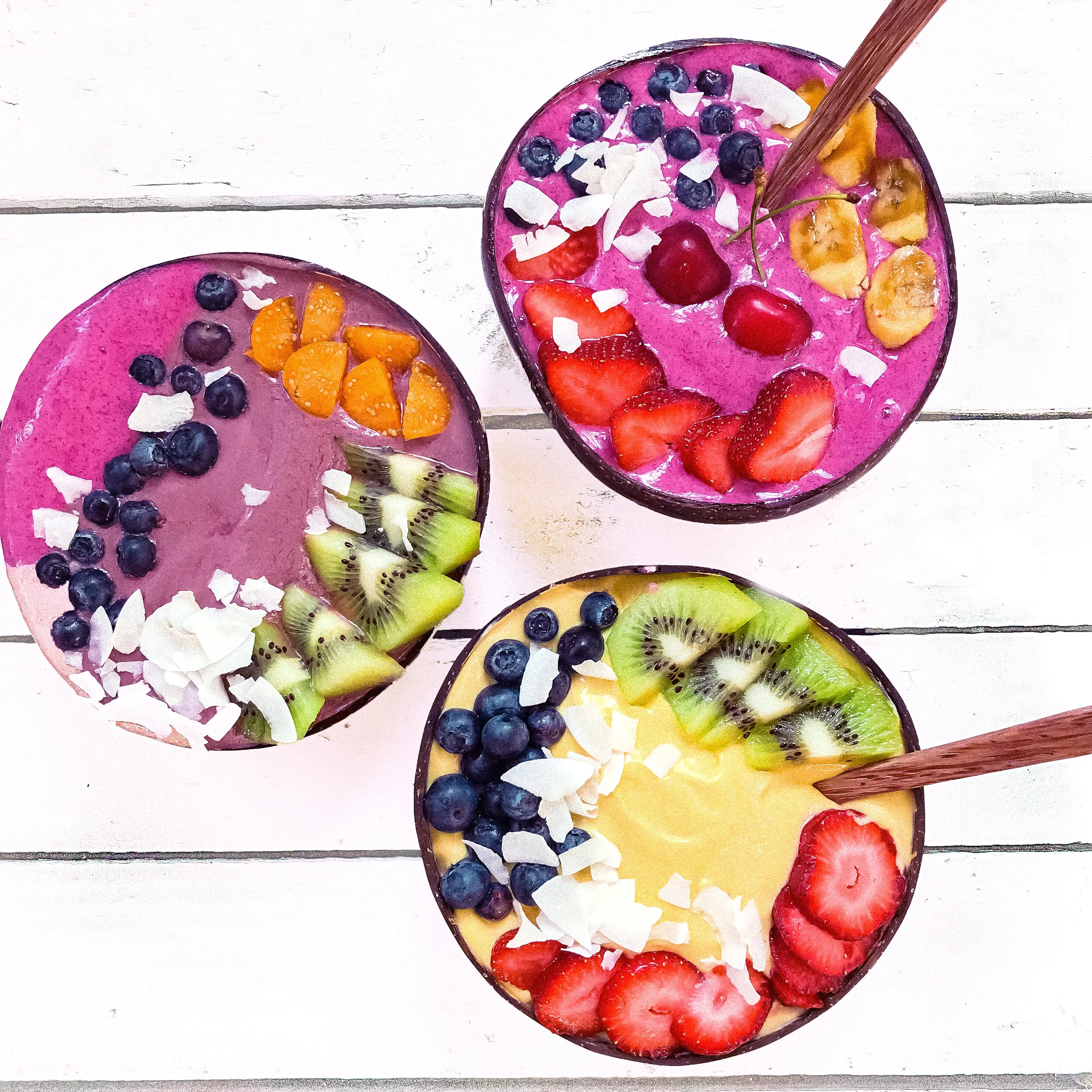 Rainbow Smoothie Bowls