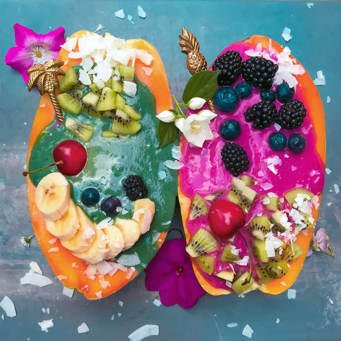 Pink Green Papaya Nicecream