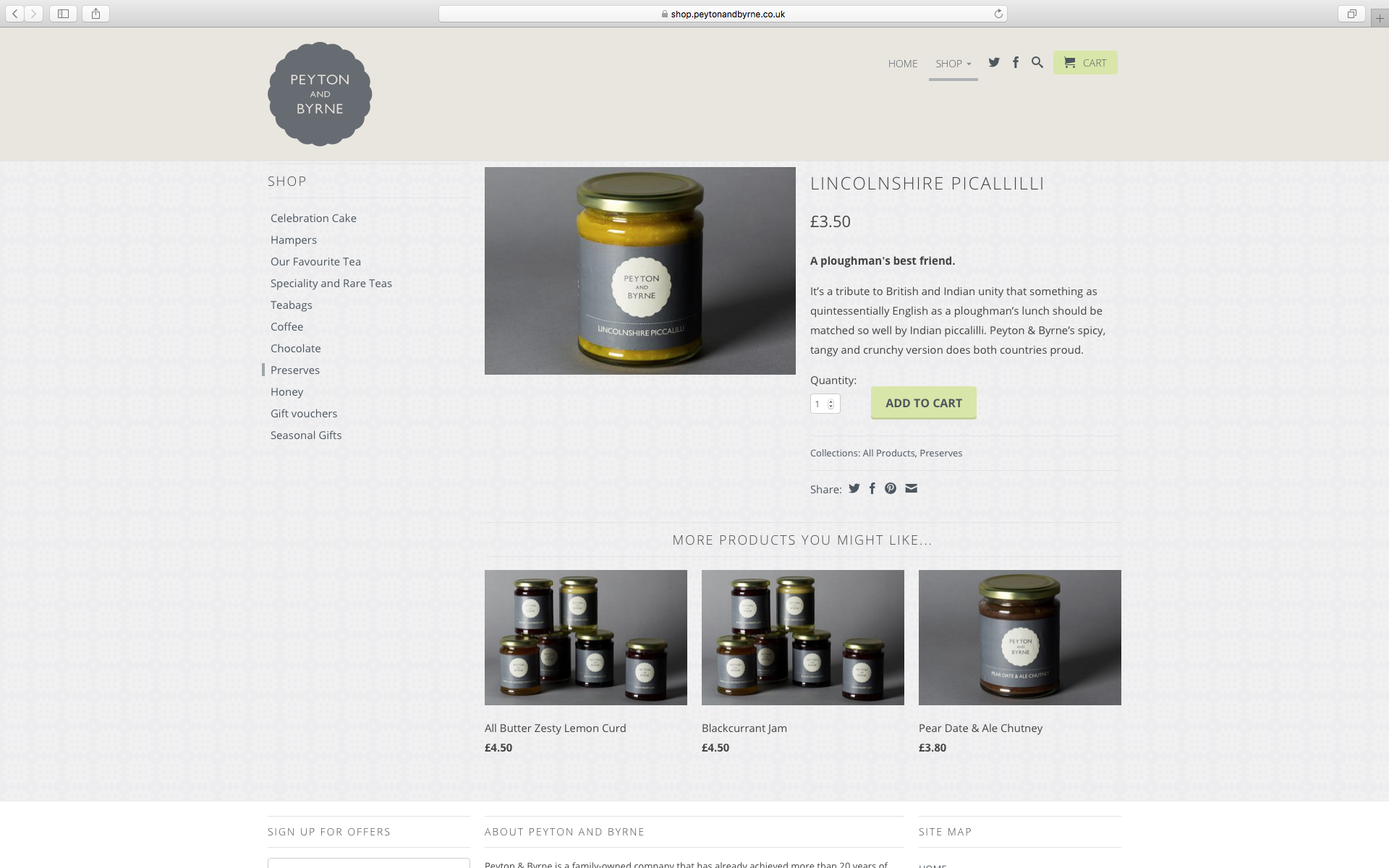 Lincolnshire Piccalilli back of pack copy for Peyton &amp; Byrne