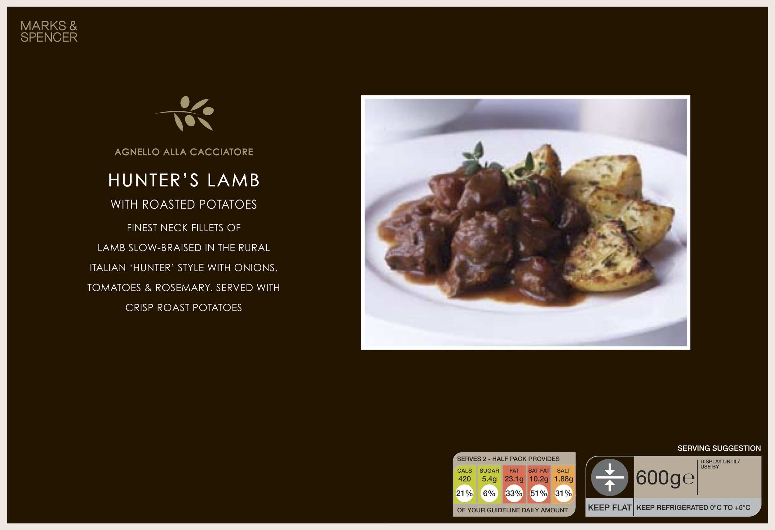 Packaging copy for M&amp;S premium Italian range