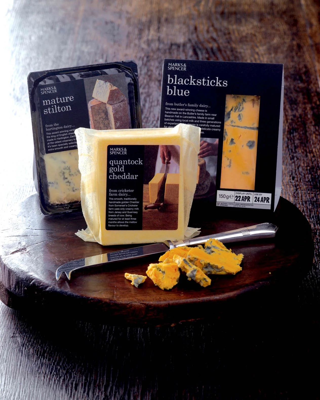 ‘Speciality’ cheese packaging copy for M&amp;S