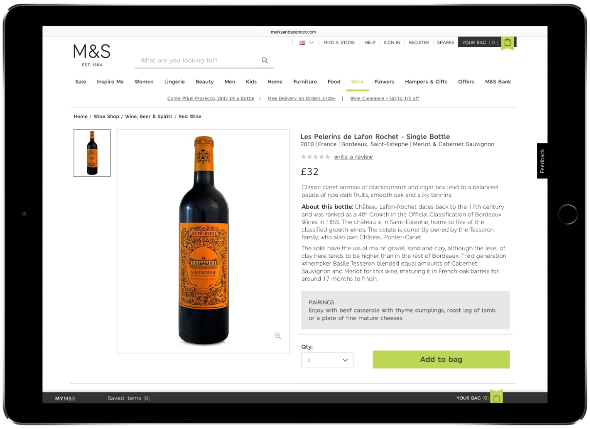 M&amp;S wine writer