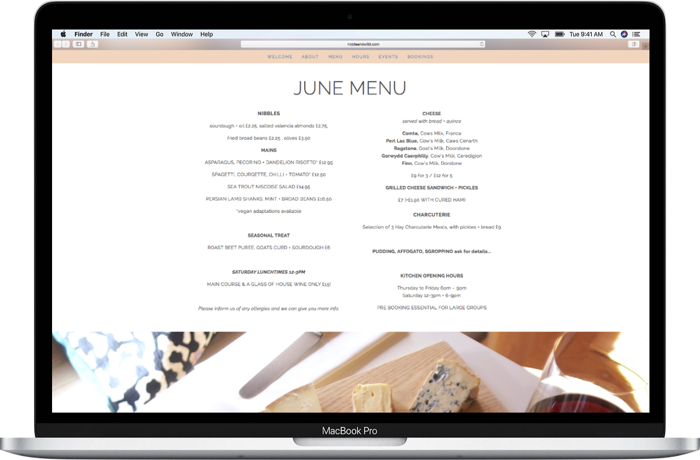 Noble and Wild website