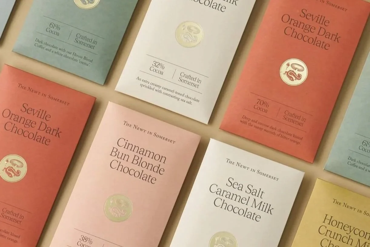 The Newt chocolate bar packaging copy by William Thomas