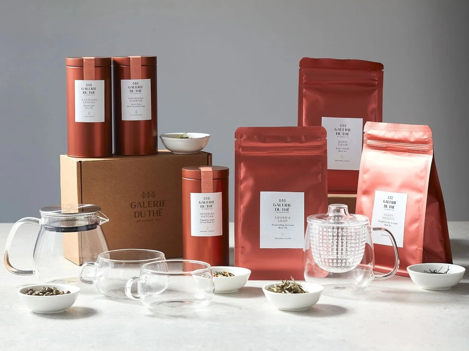 Galerie du Thé premium tea range packaging by William Thomas