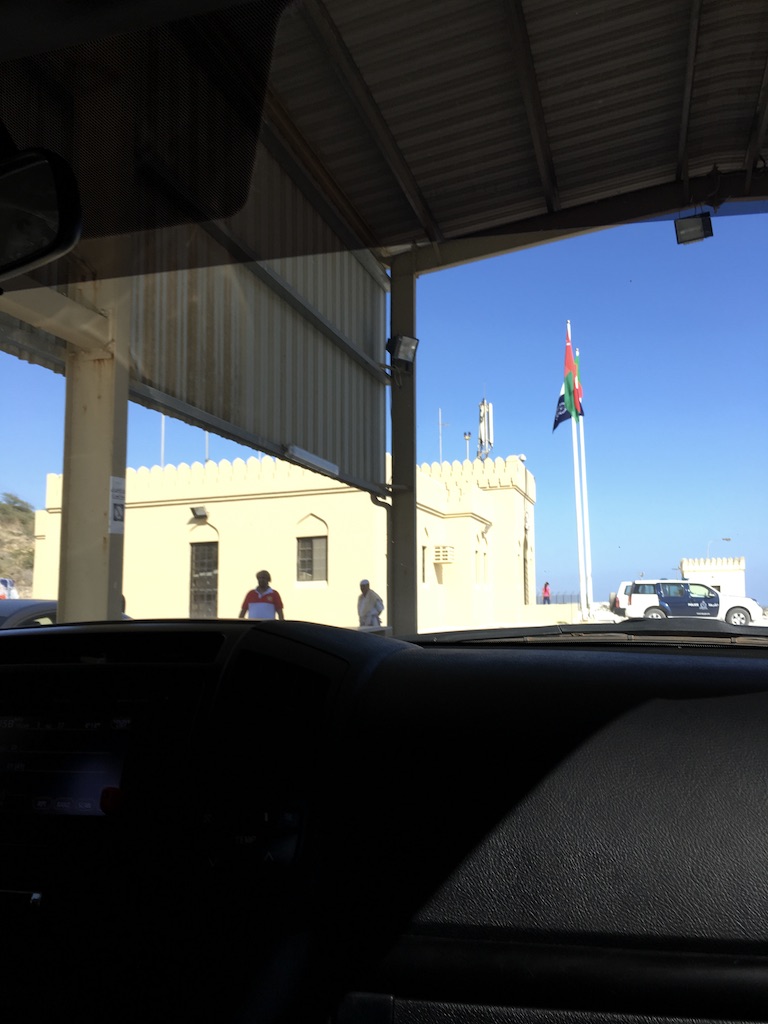 Again, photos are not allowed so I had to sneak a picture of the Omani border patrol