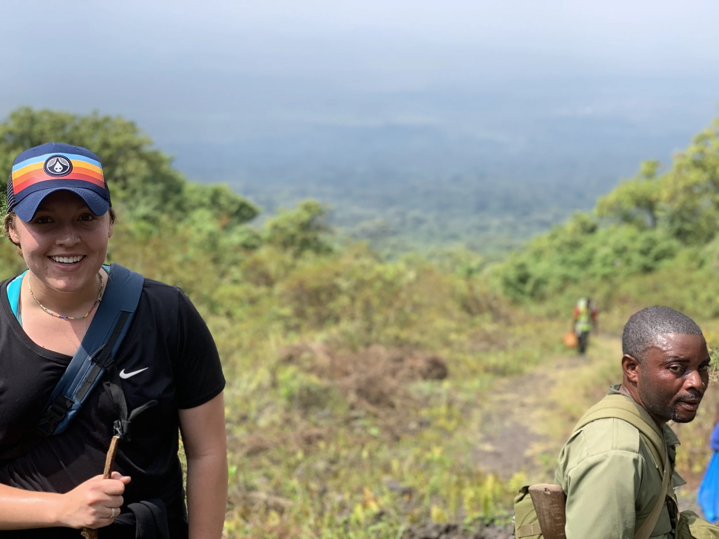 About half way up the volcano and already exhausted