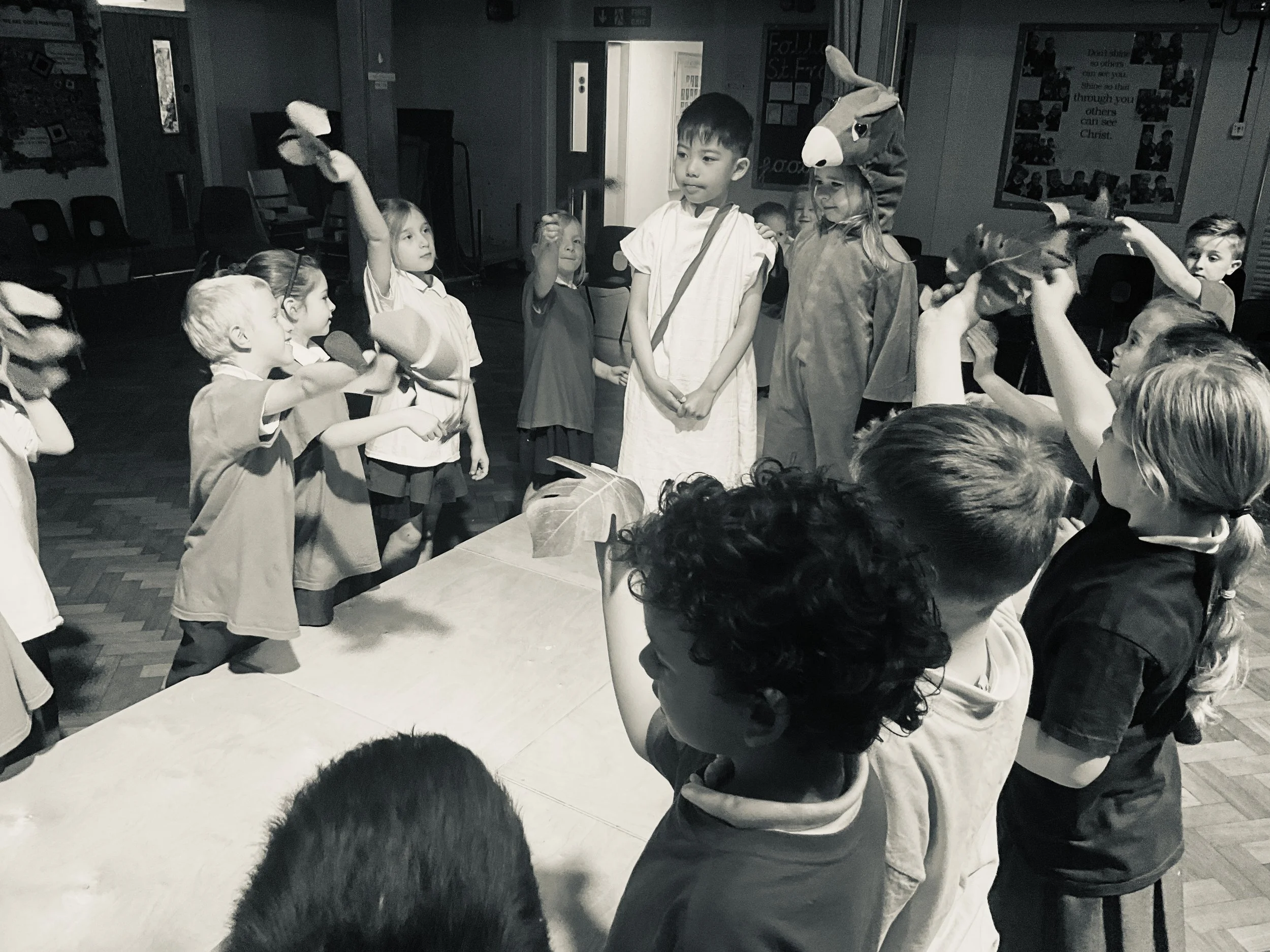 'Hosanna! Blessed is he who comes in the name of the Lord, even the King of Israel!'".