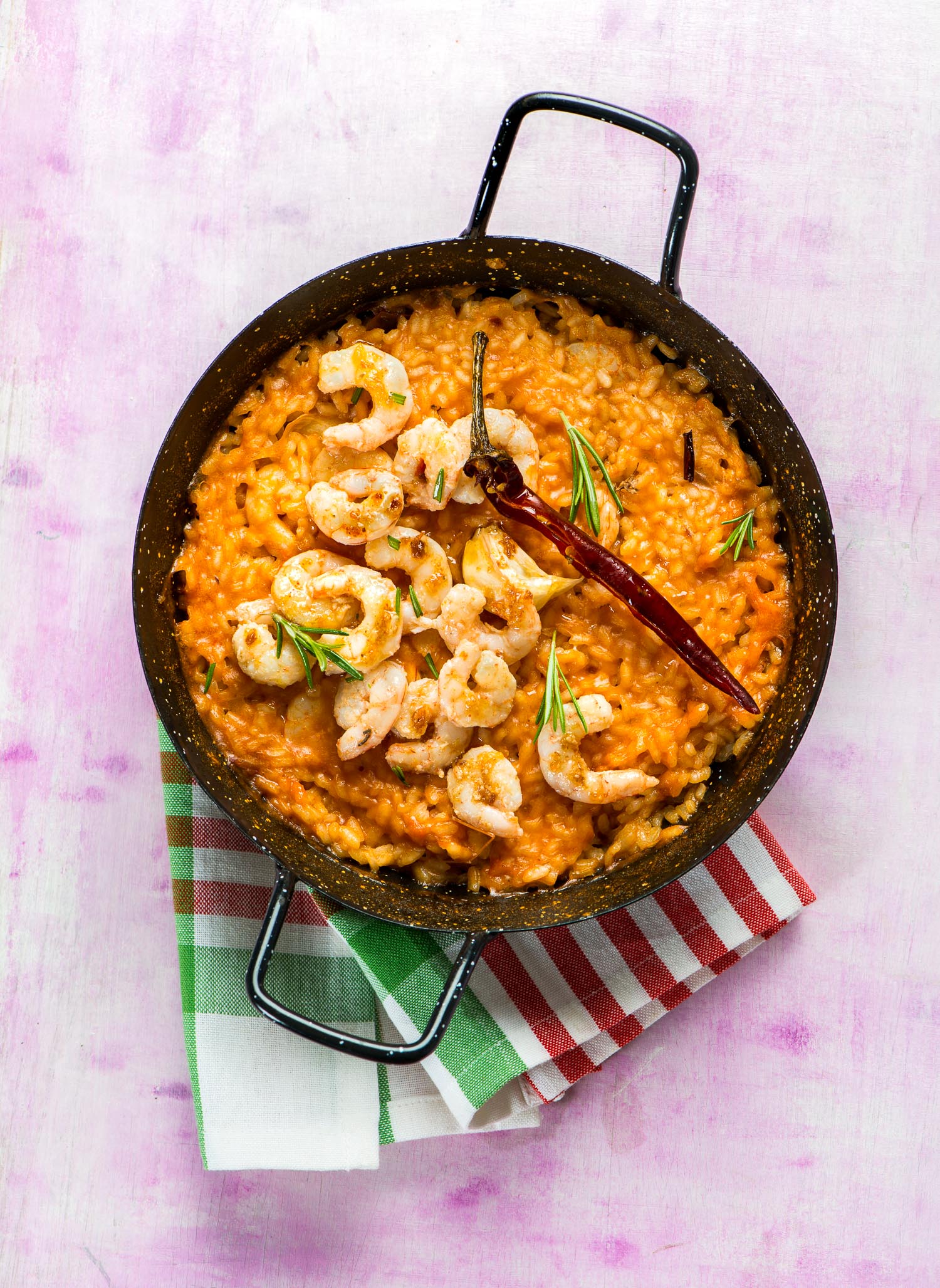 Shrimp paella