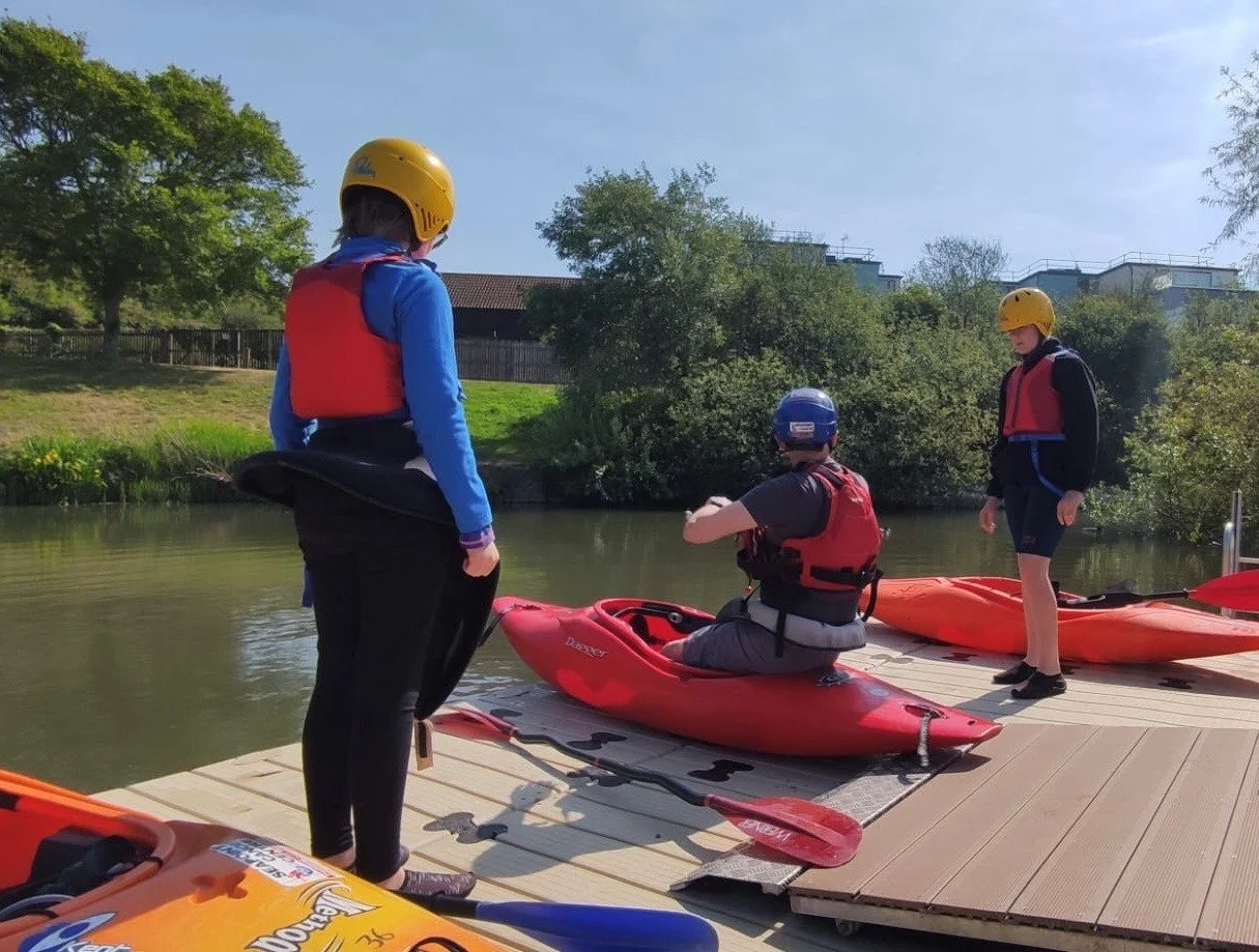Junior Saturday Kayak on pontoon Seapoint Canoe Centre.jpg