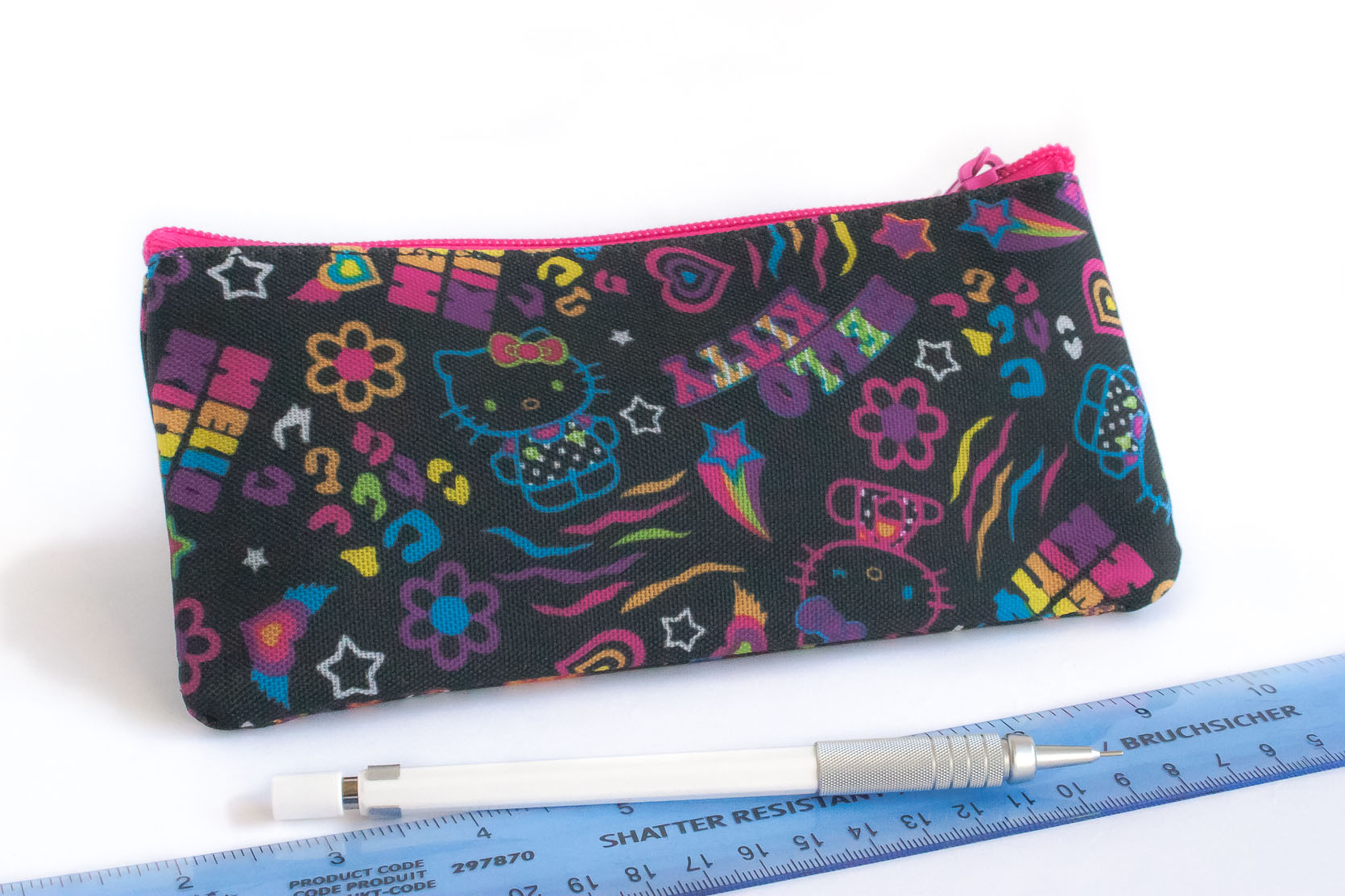 Hello Kitty Pencil Case Neon- back pose CC.jpg