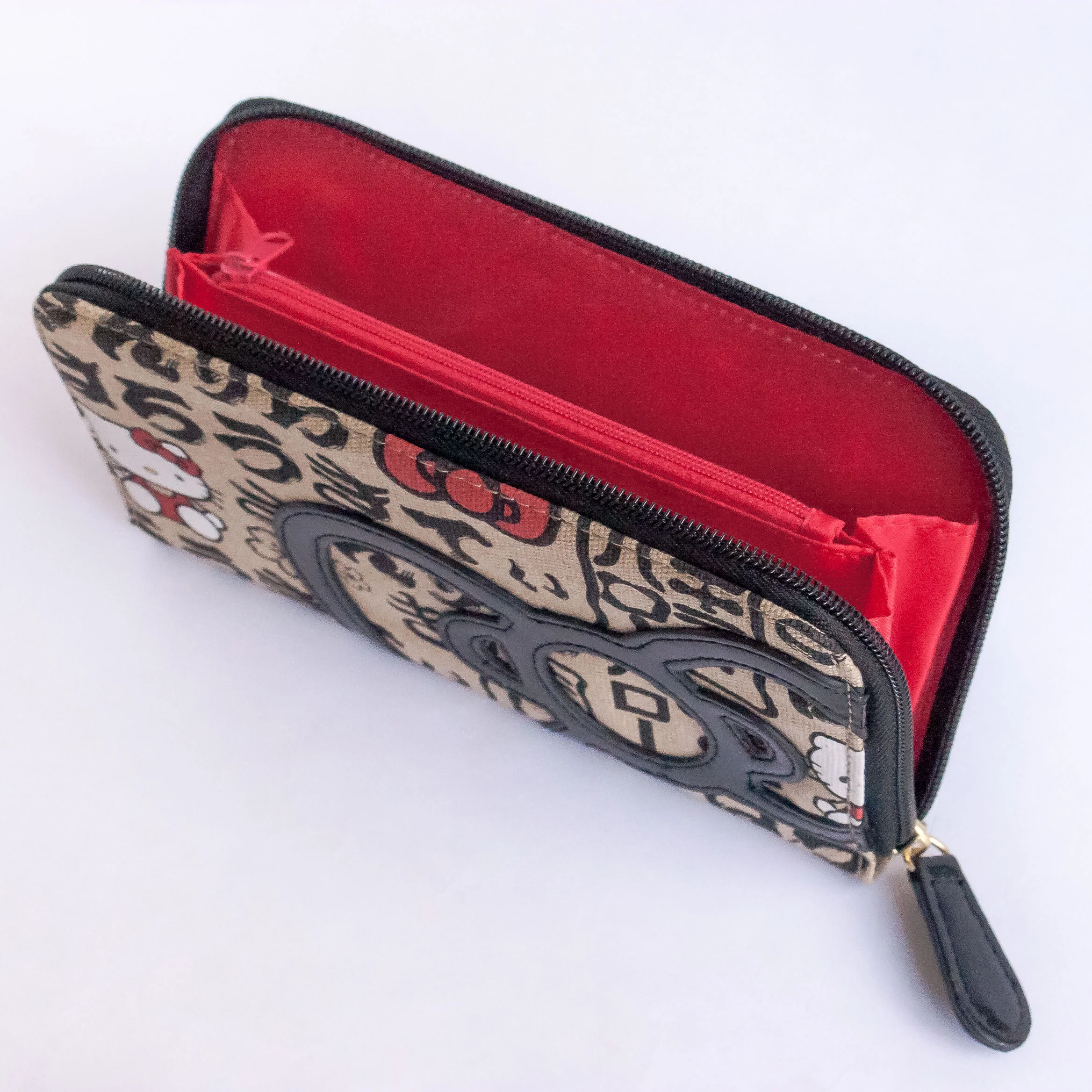 Hello Kitty Wallet Japanese - top angle open CC.jpg