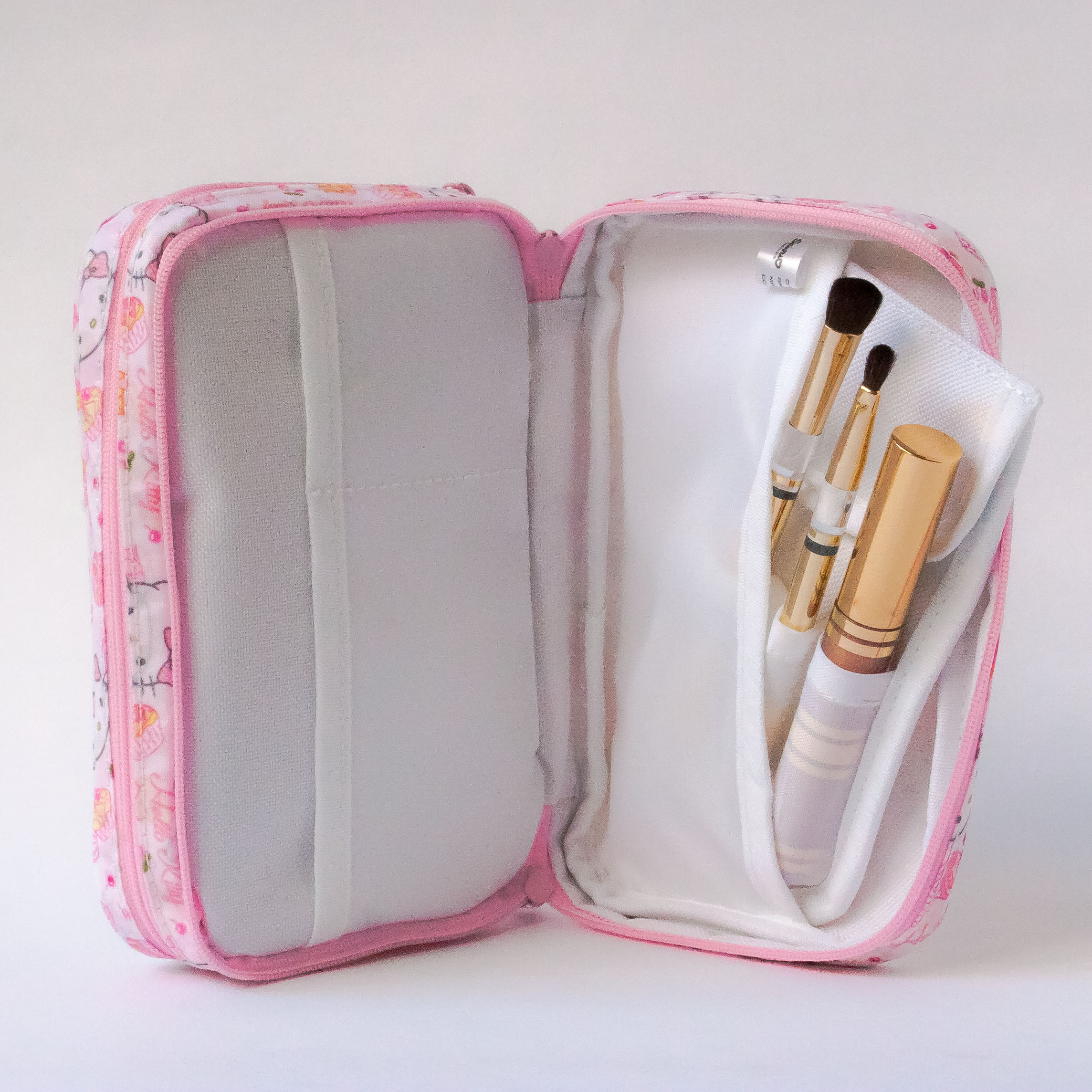 Hello Kitty Makeup Bag - front open pose CC.jpg