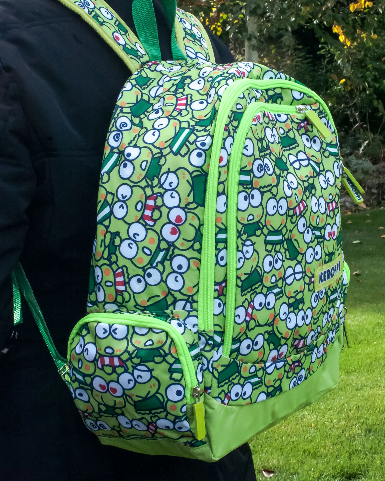 Keroppi Rucksack L - front pose CC.jpg