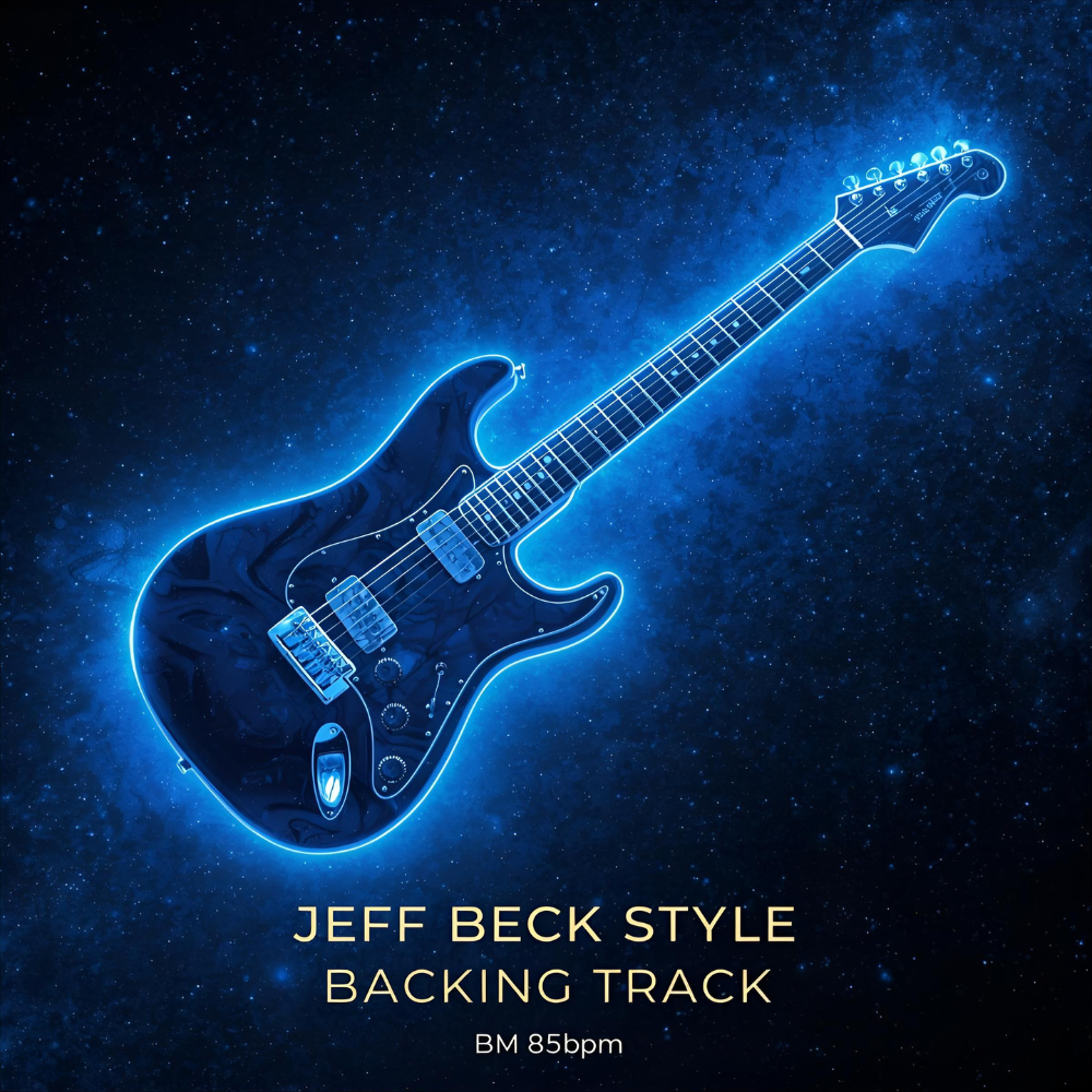Jeff Beck Style Fusion Backing Track (B Minor | 85 BPM) – Emotional Guitar Jam