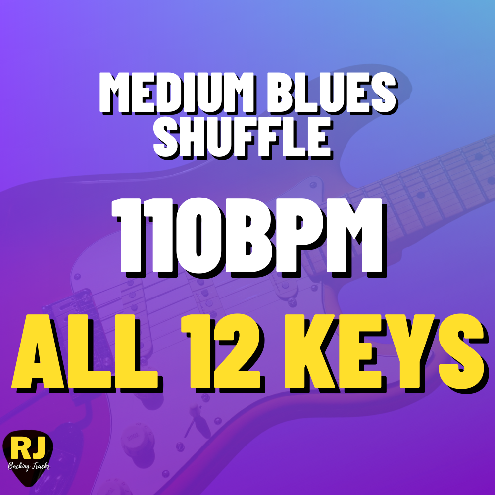 Medium Blues Shuffle Backing Tracks – All 12 Keys – 110BPM