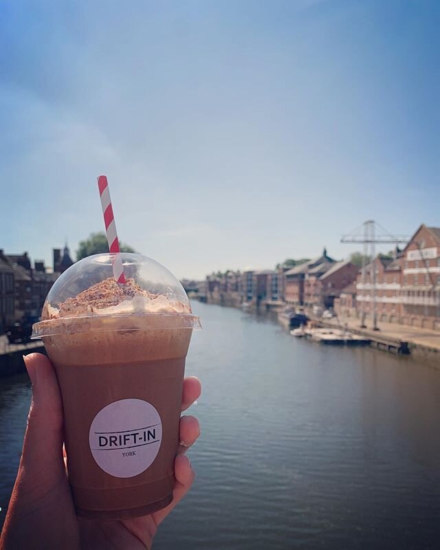Mocha Frappe with cream 🥤🤤
.
Best enjoyed by the Ouse basking in the sunshine ☀️🙌😄
.
.
P.S don&rsquo;t forget the sunnies 😎
.
.
.  #driftinyork #supportingsmallbusinesses #riverouse #sunnyday #positivevibes #coffeelover #frappe #mocha #yorkcoffe